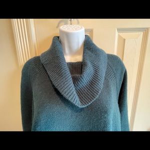 Time and Tru teal cowl neck sweater size large